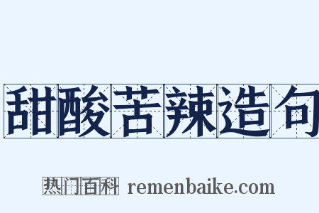 甜酸苦辣造句是什么意思的图片